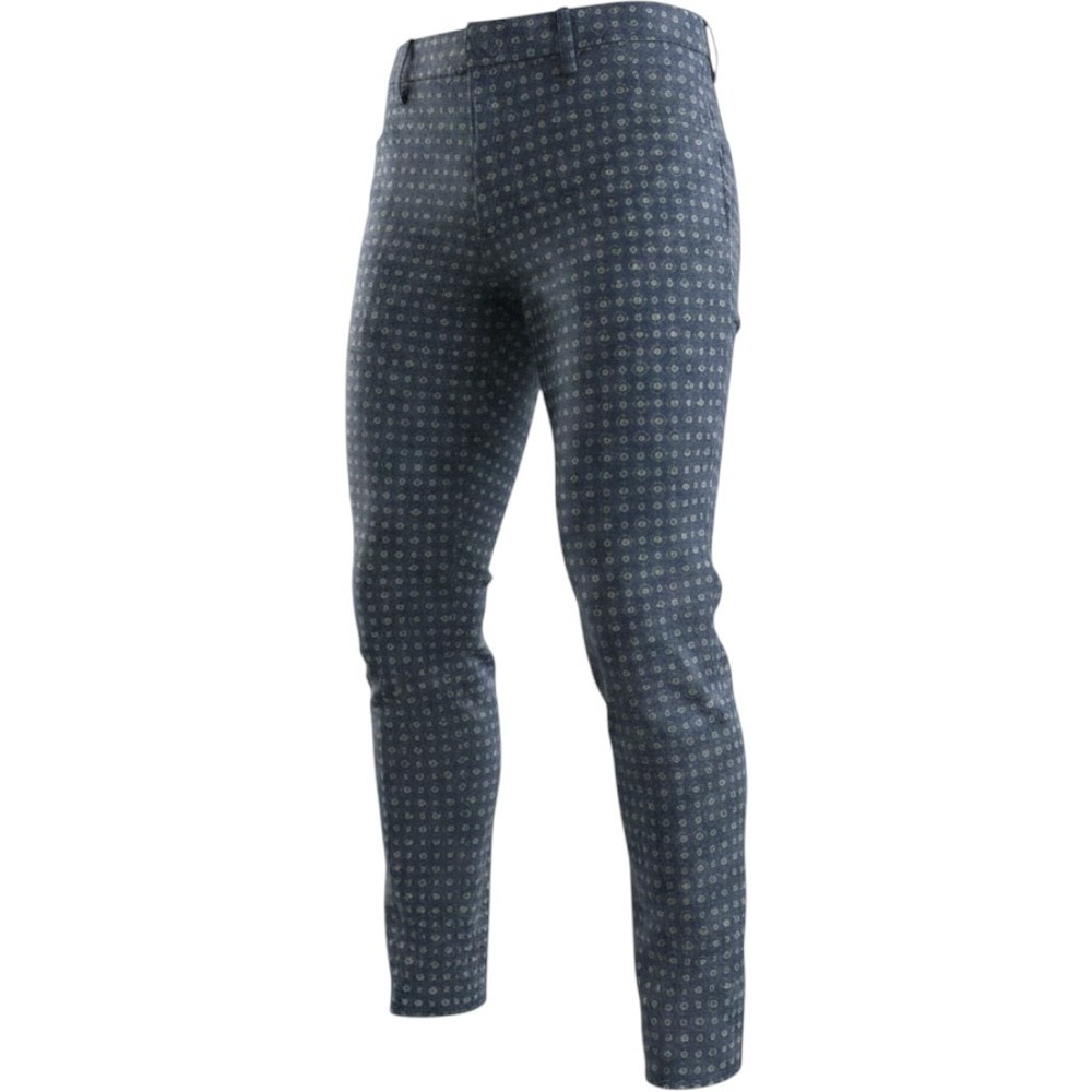 Zara Women's Blue Medallion Print Dress Pants Size US 10 EU 42 Straight Leg NWT